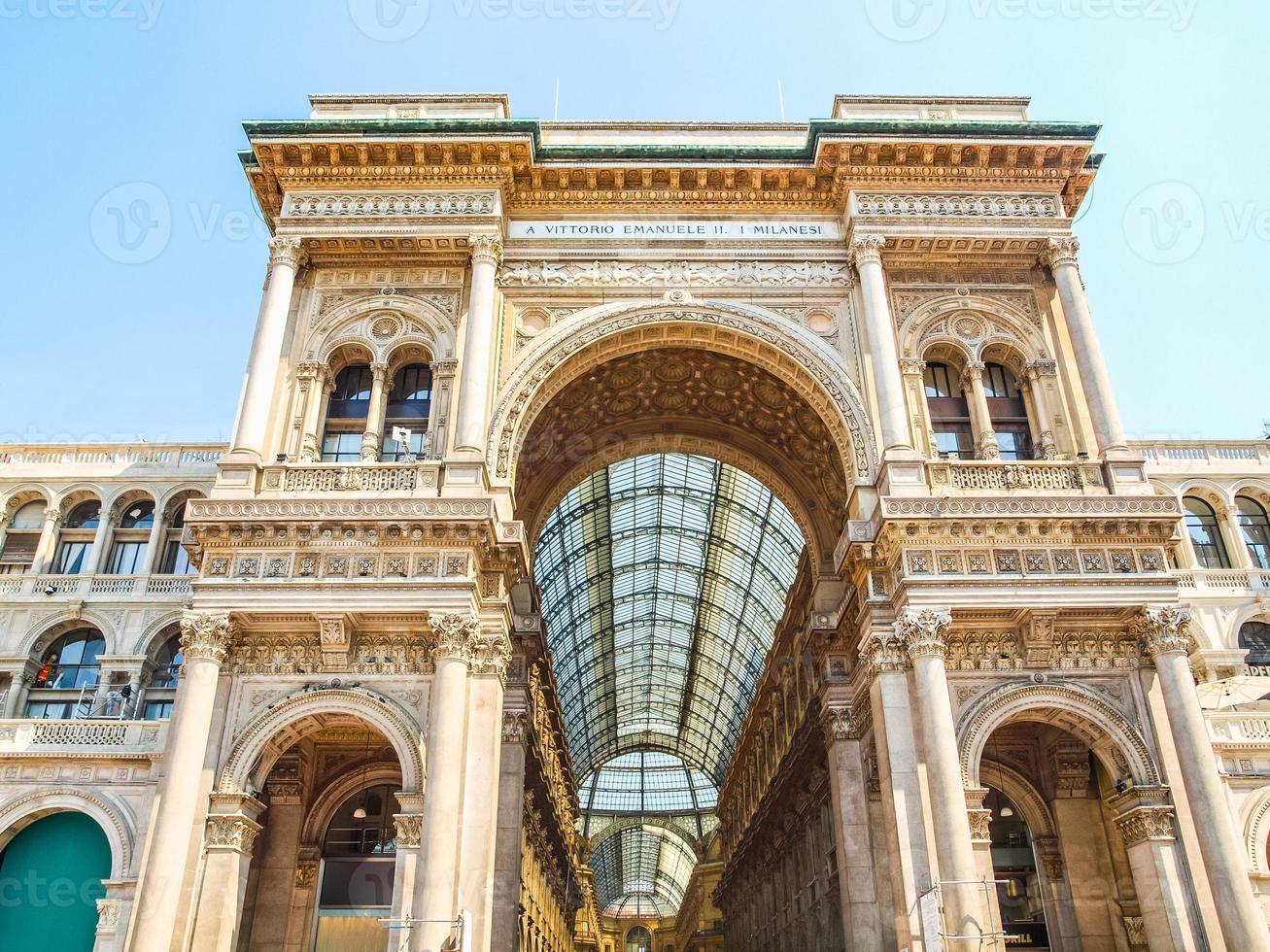 hdr galería vittorio emanuele ii, milán foto