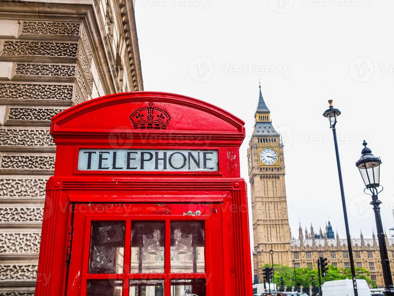 HDR London telephone box photo