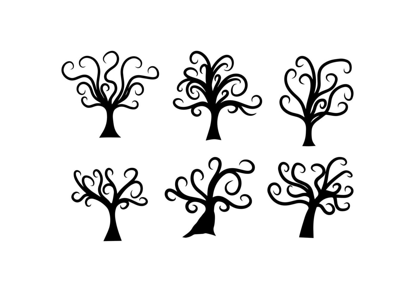 árbol en silueta vector