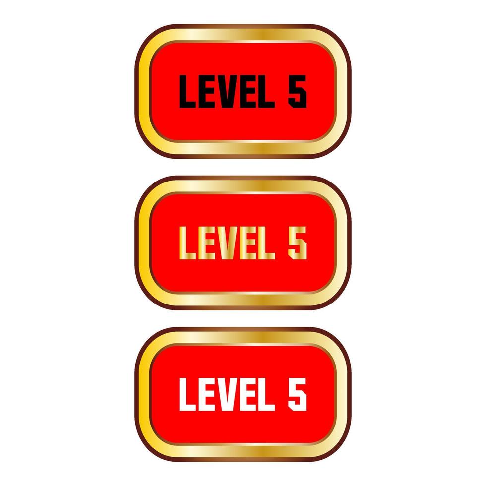 Level 5 sign in red color isolated on white background vector