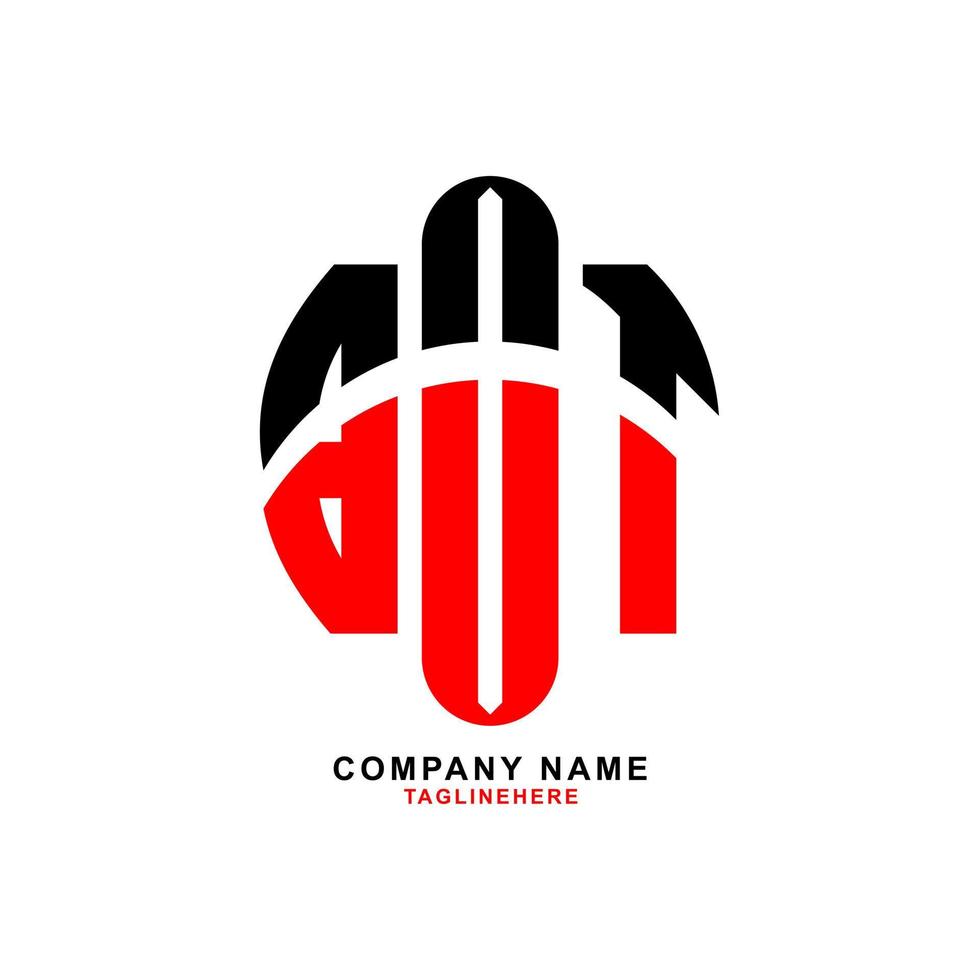 creative BOT letter logo design with white background vector