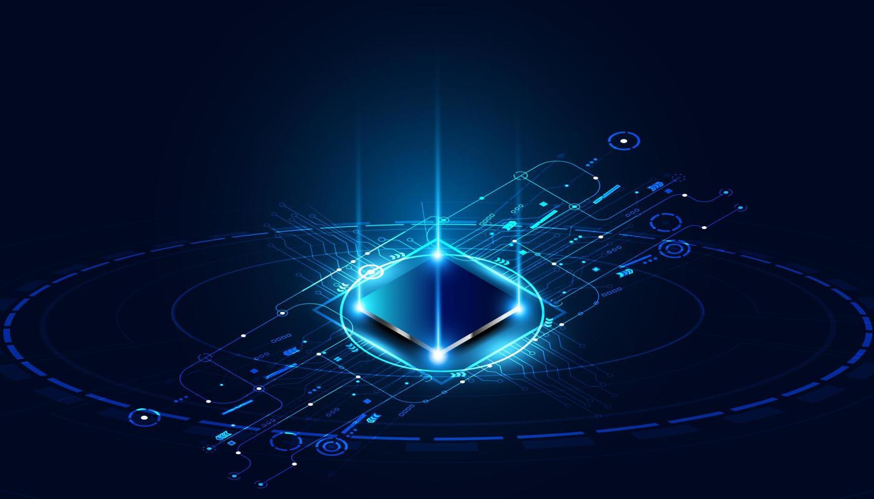 Abstract Circuit Board Electronics Concept Semiconductor Circuit connection, modern system, AI system, artificial intelligence mechanism vector