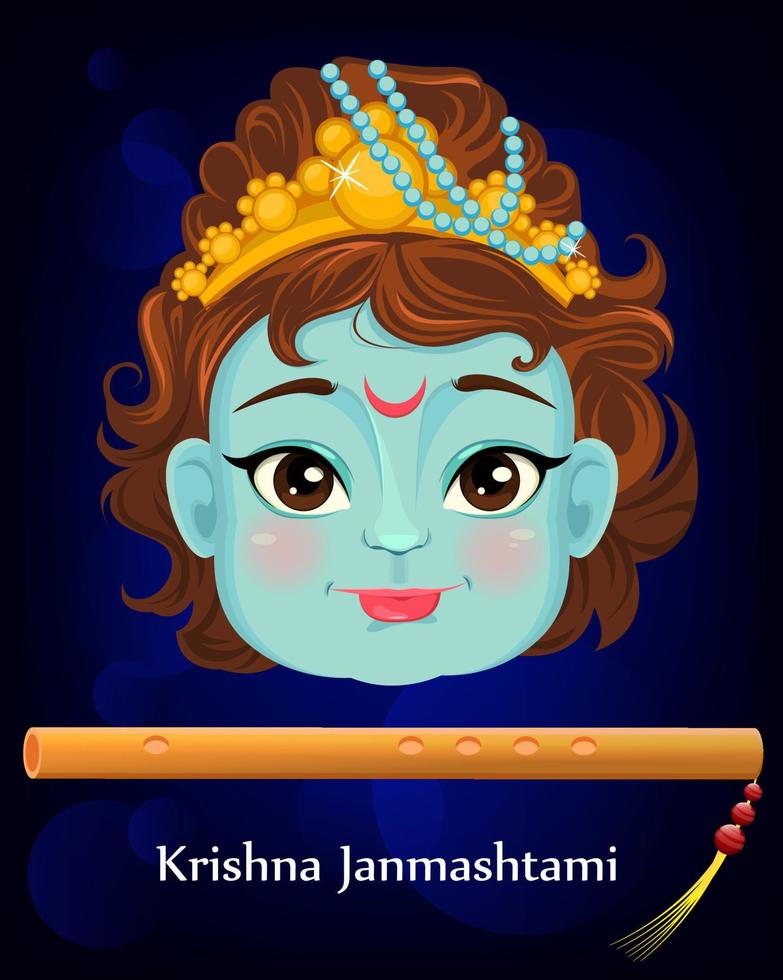 Happy Krishna Janmashtami vector