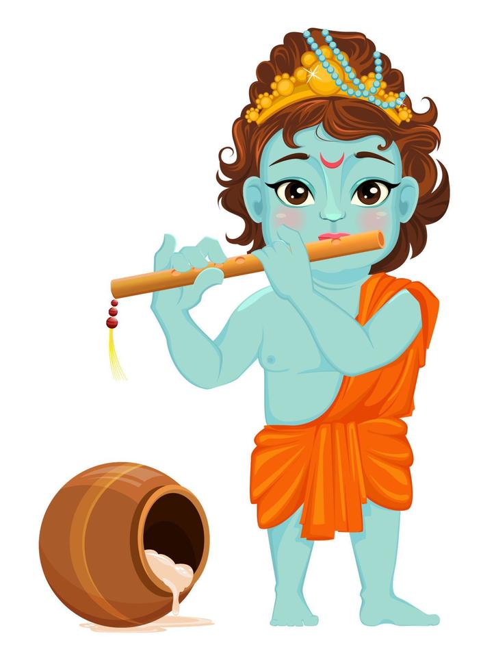 Happy Krishna Janmashtami vector