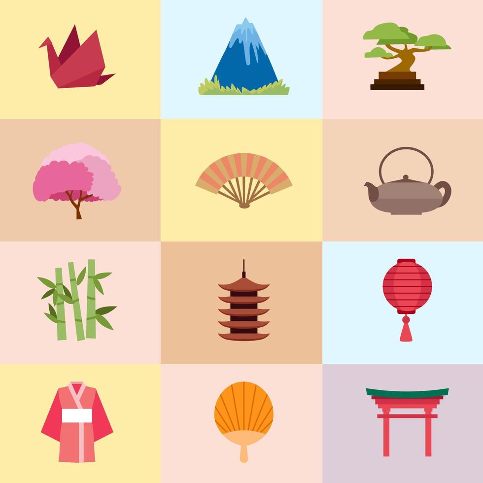 Japanese Icon Set vector