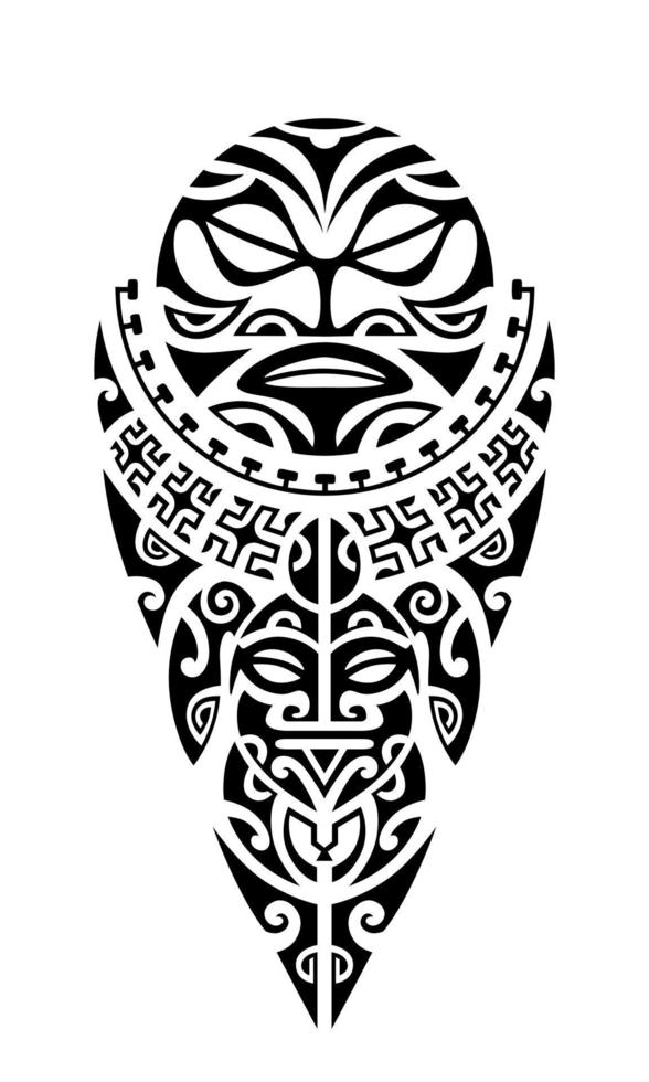 Tattoo sketch maori style for leg or shoulder. vector