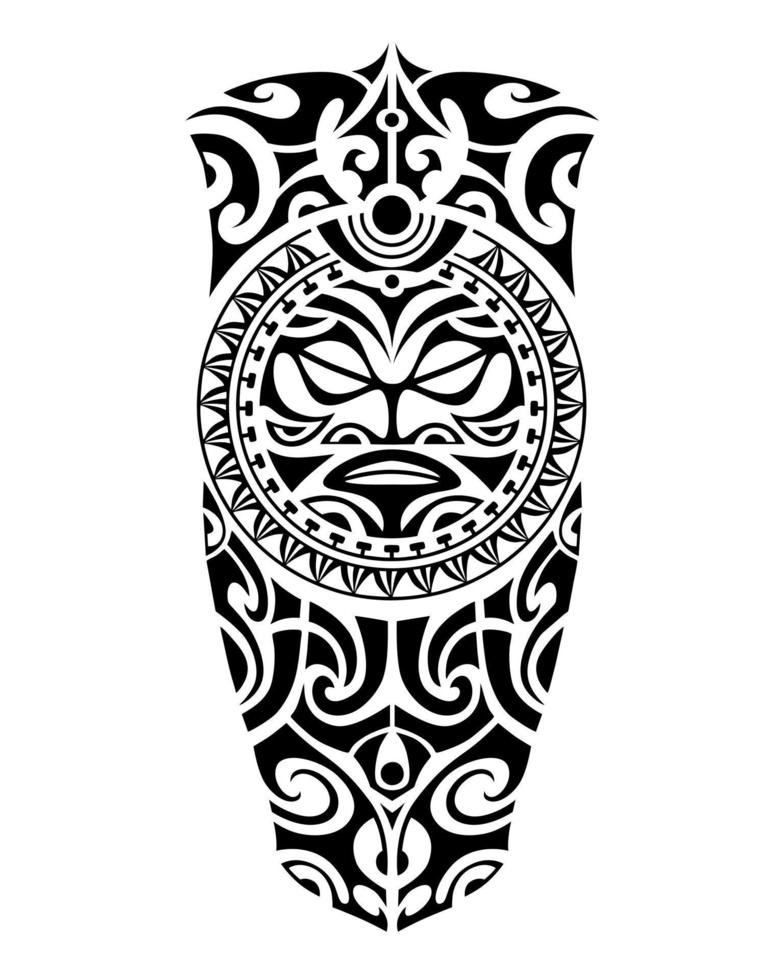 Tattoo sketch maori style for leg or shoulder. vector