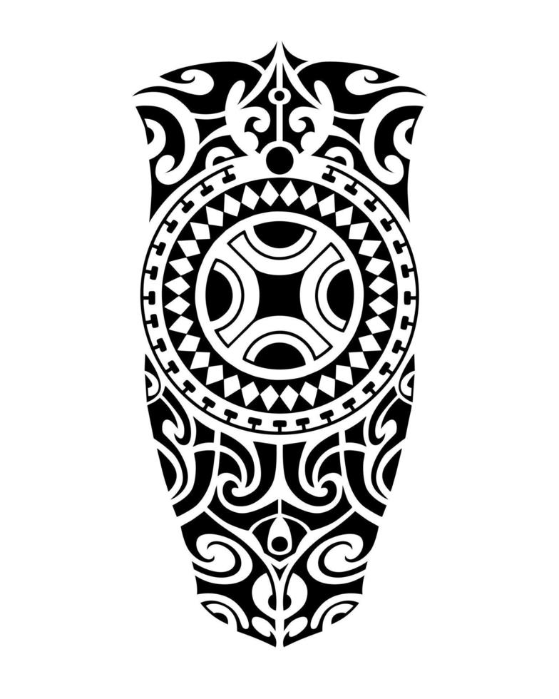Tattoo sketch maori style for leg or shoulder. vector