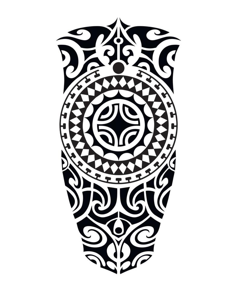 Tattoo sketch maori style for leg or shoulder. vector