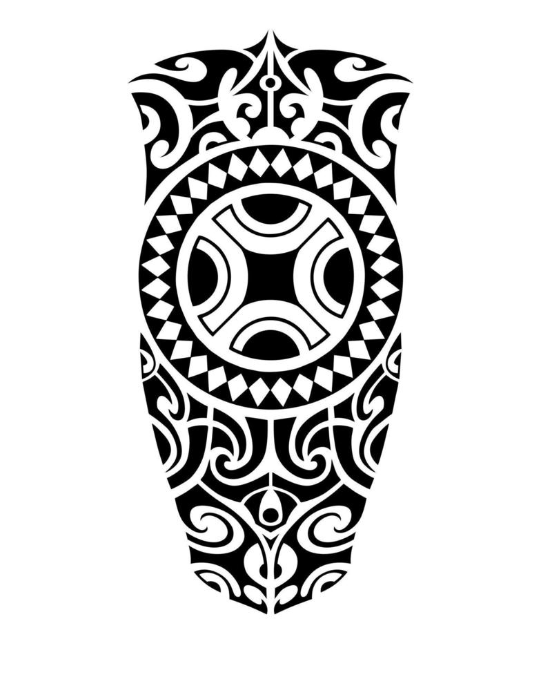 Tattoo sketch maori style for leg or shoulder. vector