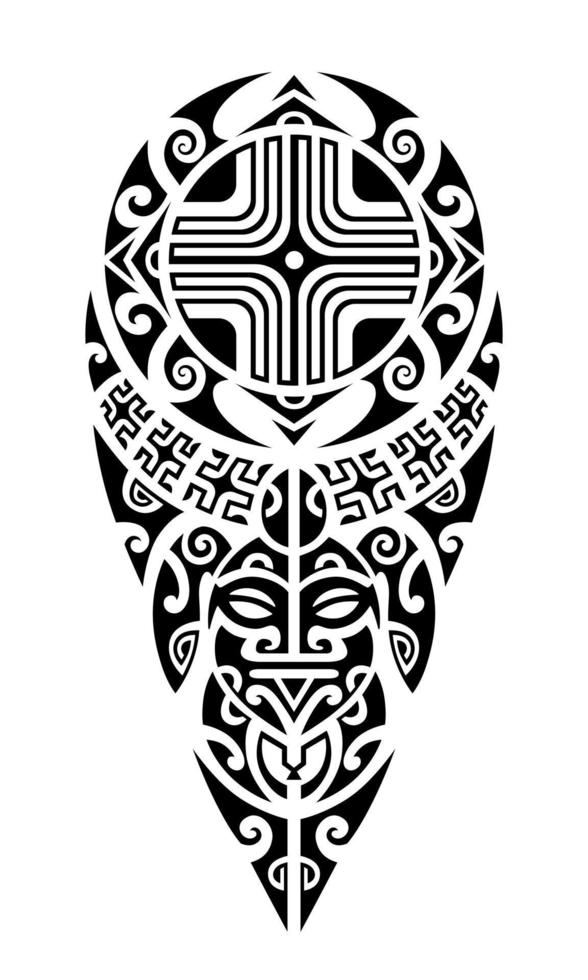 Tattoo sketch maori style for leg or shoulder. vector