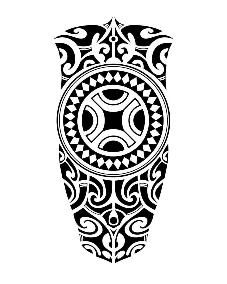 Tattoo sketch maori style for leg or shoulder. vector
