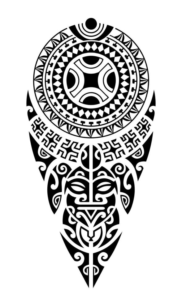 Tattoo sketch maori style for leg or shoulder. vector