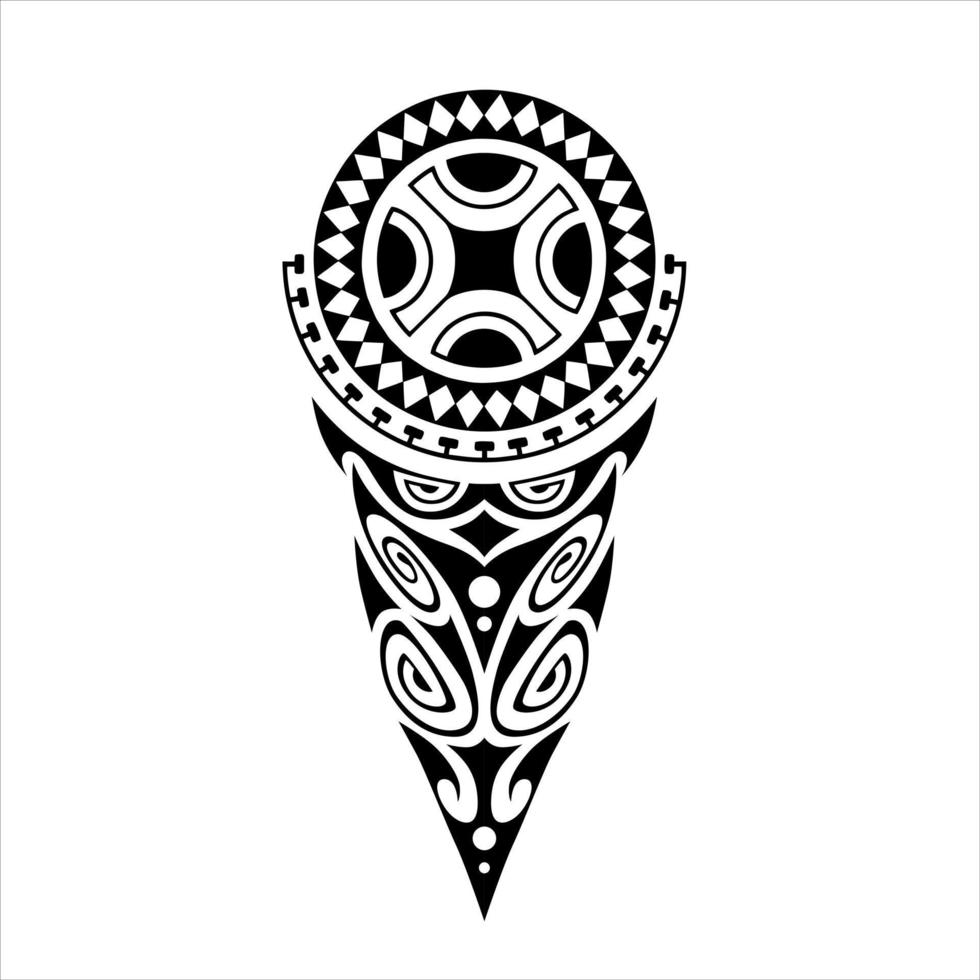 Tattoo sketch maori style for leg or shoulder. vector