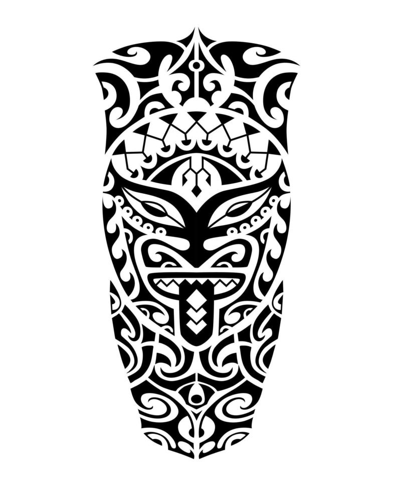 Tattoo sketch maori style for leg or shoulder. vector