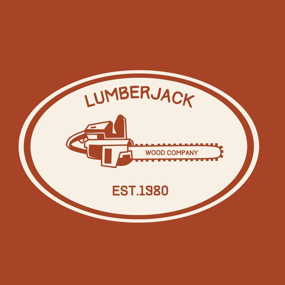 illustration vector of lumberjack,chain saw,perfect for background,print,etc.