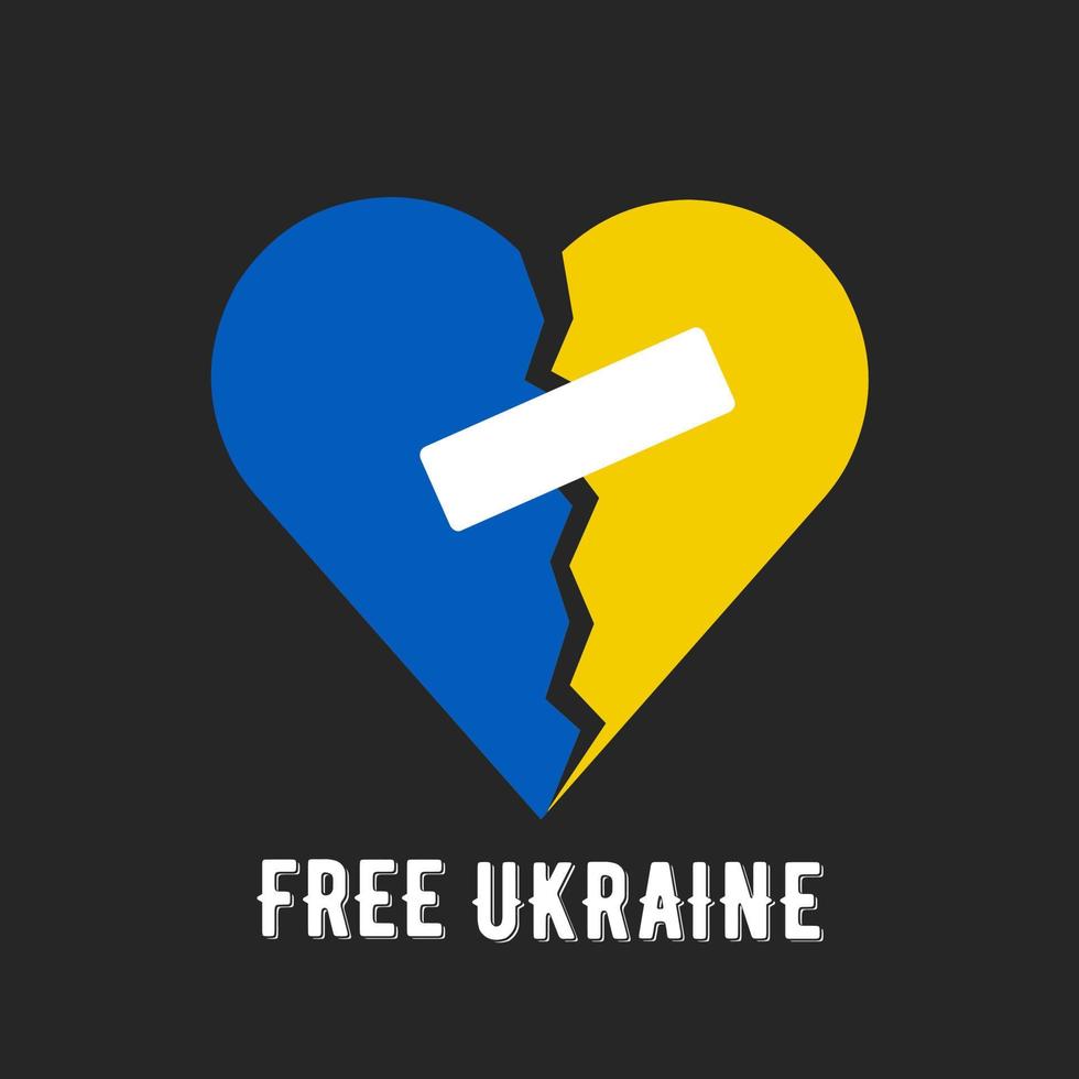 illustration vector of free ukraine campaign perfect for poster,etc.