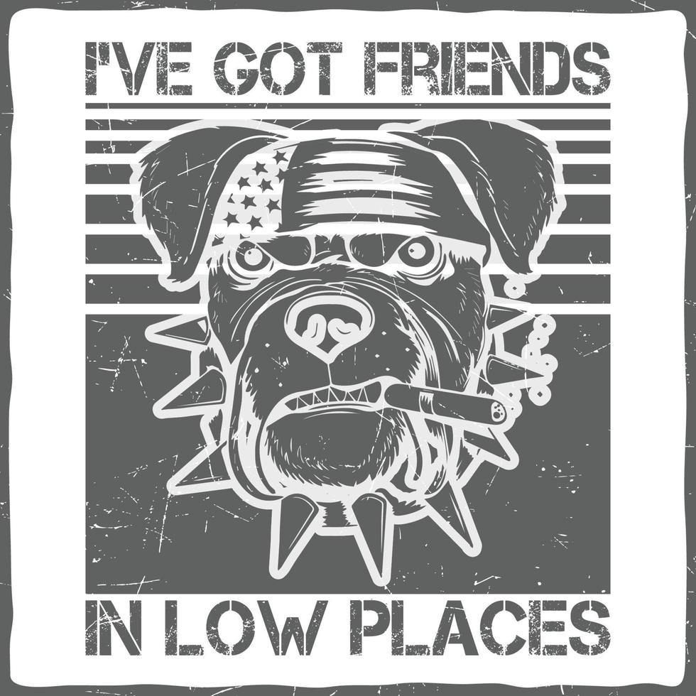 Dog with the illustration of pitbull printing quote retro vintage tshirt svg design vector