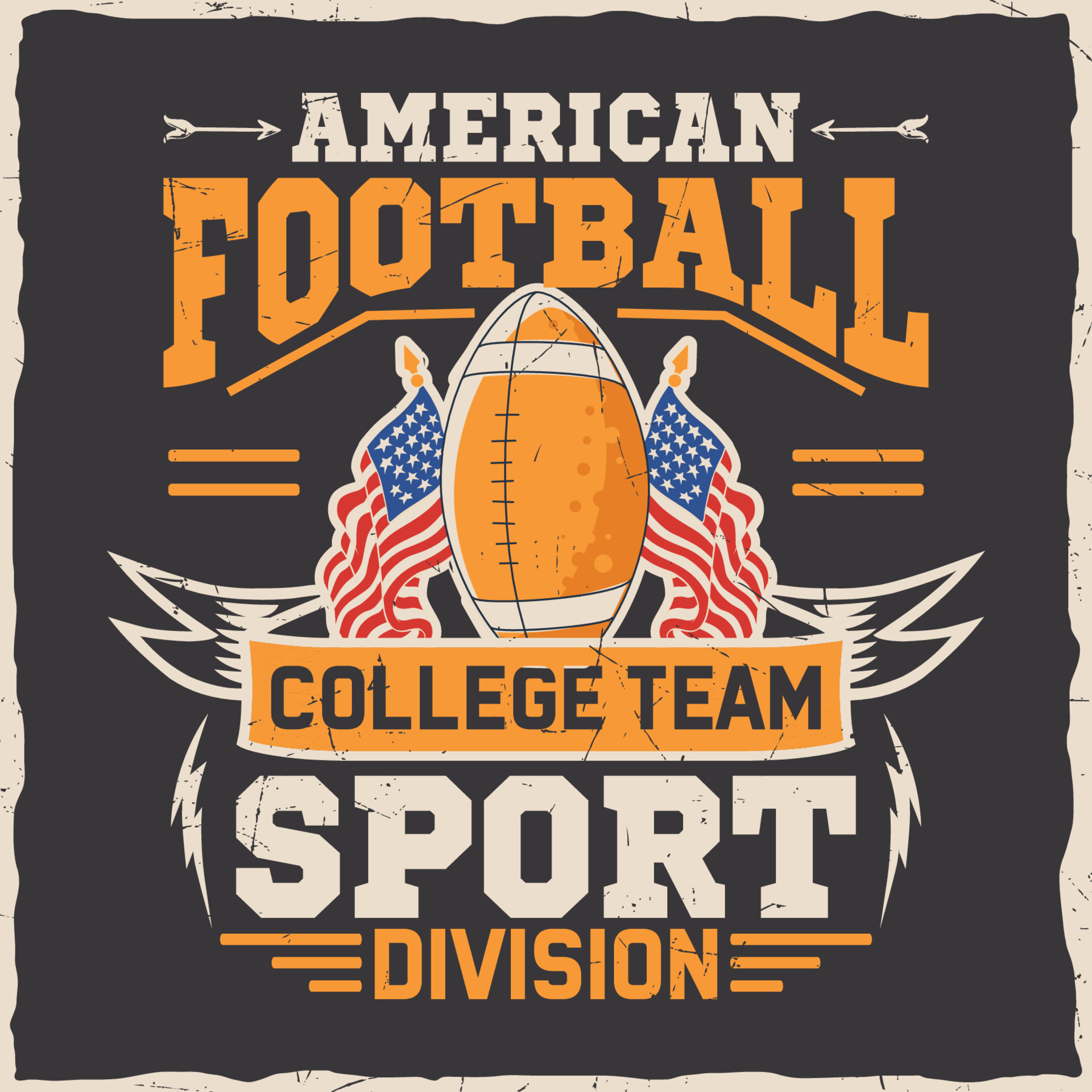 American football t-shirts set By Vozzy Vintage Fonts and Graphics |  TheHungryJPEG