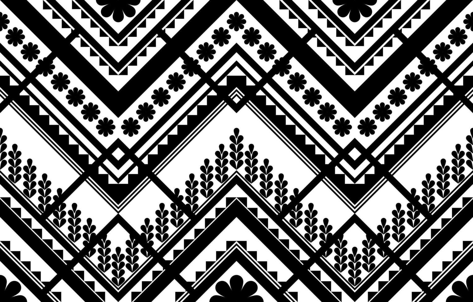 patrón étnico sin fisuras. decoración de flores estilo tribal tradicional. diseño para fondo, ilustración, textura, tela, papel tapiz, ropa, alfombra, bordado. vector