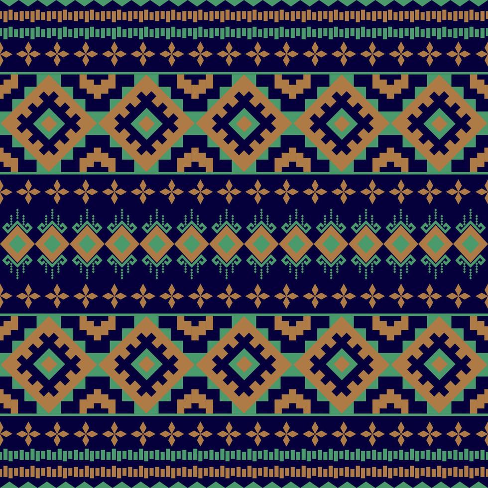 Gemetric ethnic seamless pattern traditional. Design for background, carpet, wallpaper, clothing, wrapping, batic, fabric, vector illustraion. embroidery style.