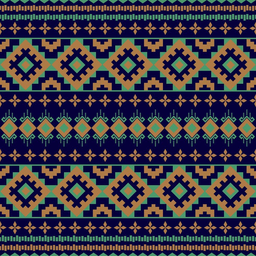 Gemetric ethnic seamless pattern traditional. Design for background, carpet, wallpaper, clothing, wrapping, batic, fabric, vector illustraion. embroidery style.