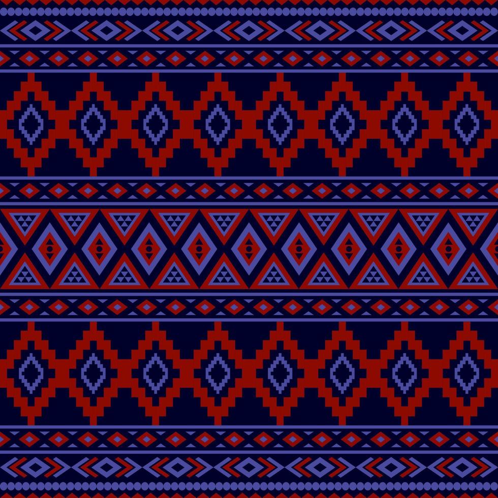 Gemetric ethnic seamless pattern traditional. Design for background, carpet, wallpaper, clothing, wrapping, batic, fabric, vector illustraion. embroidery style.