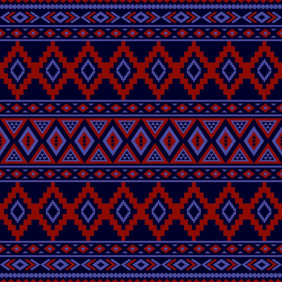 Gemetric ethnic seamless pattern traditional. Design for background, carpet, wallpaper, clothing, wrapping, batic, fabric, vector illustraion. embroidery style.