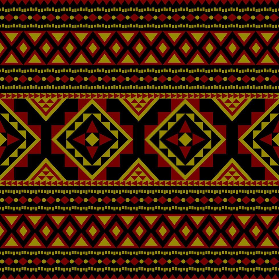 Gemetric ethnic seamless pattern traditional. Design for background, carpet, wallpaper, clothing, wrapping, batic, fabric, vector illustraion. embroidery style.
