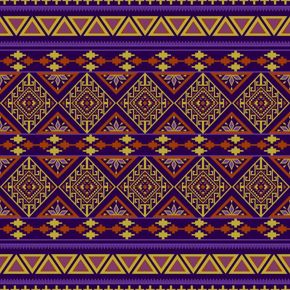 Gemetric ethnic seamless pattern traditional. Design for background, carpet, wallpaper, clothing, wrapping, batic, fabric, vector illustraion. embroidery style.