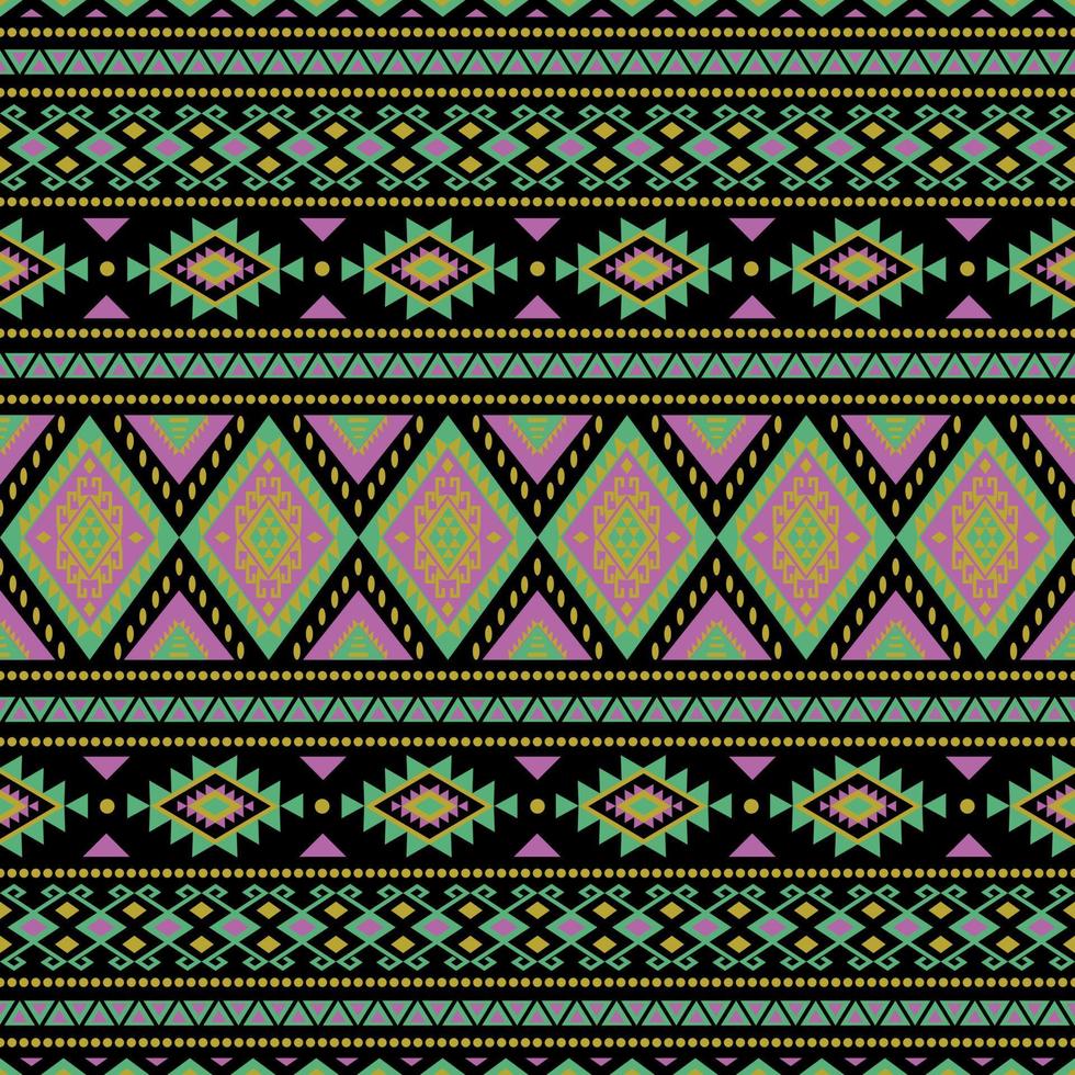 Gemetric ethnic seamless pattern traditional. Design for background, carpet, wallpaper, clothing, wrapping, batic, fabric, vector illustraion. embroidery style.