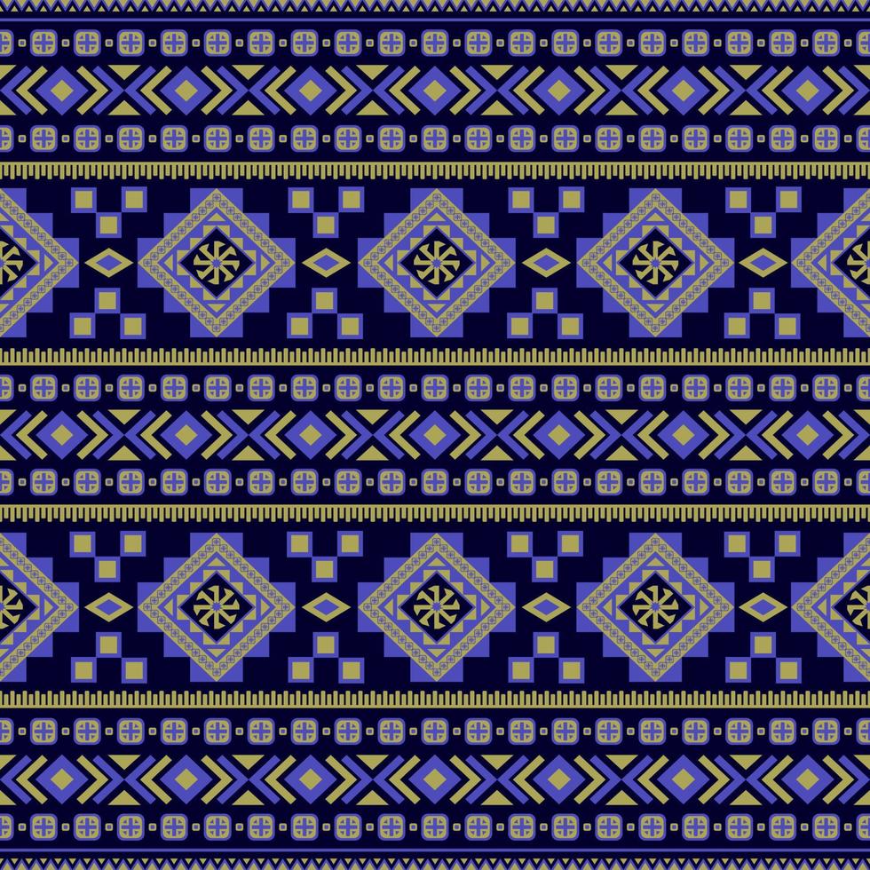 Gemetric ethnic seamless pattern traditional. Design for background, carpet, wallpaper, clothing, wrapping, batic, fabric, vector illustraion. embroidery style.