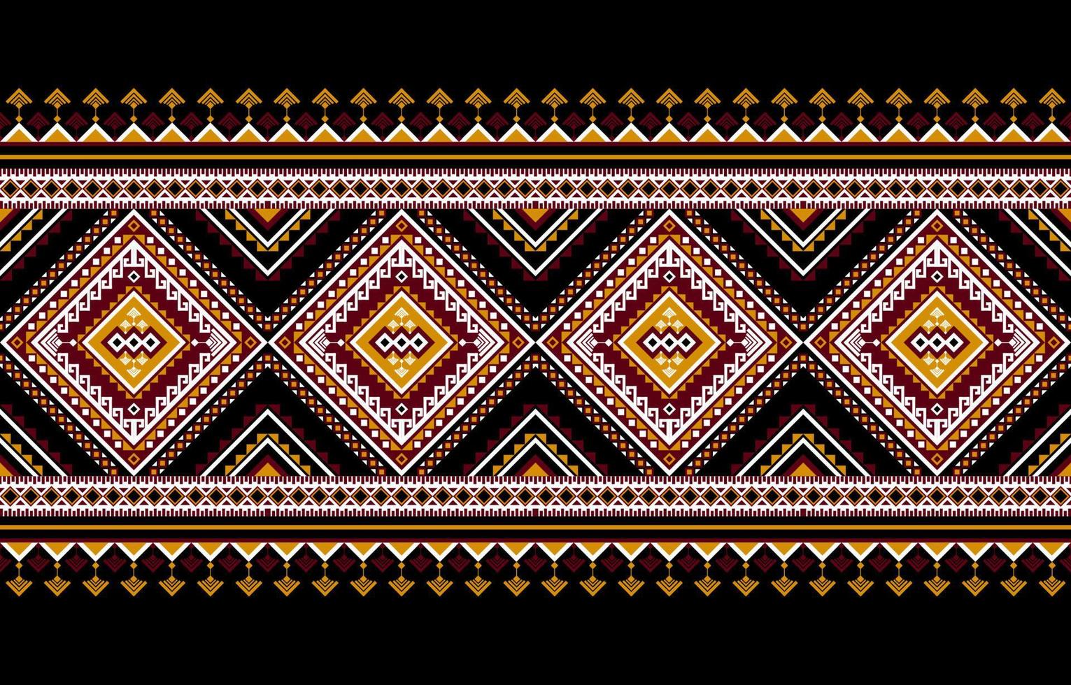 Gemetric ethnic oriental pattern traditional Design for background,carpet,wallpaper,clothing,wrapping,batic,fabric,vector illustraion.embroidery style. vector