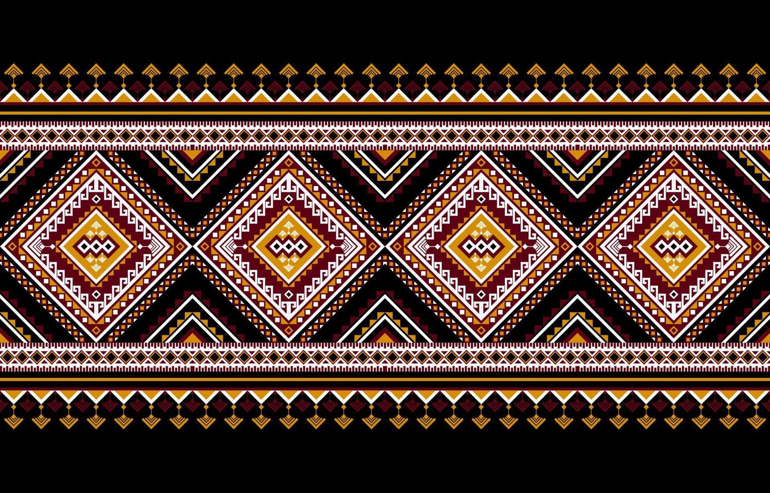 Gemetric ethnic oriental pattern traditional Design for background,carpet,wallpaper,clothing,wrapping,batic,fabric,vector illustraion.embroidery style. vector