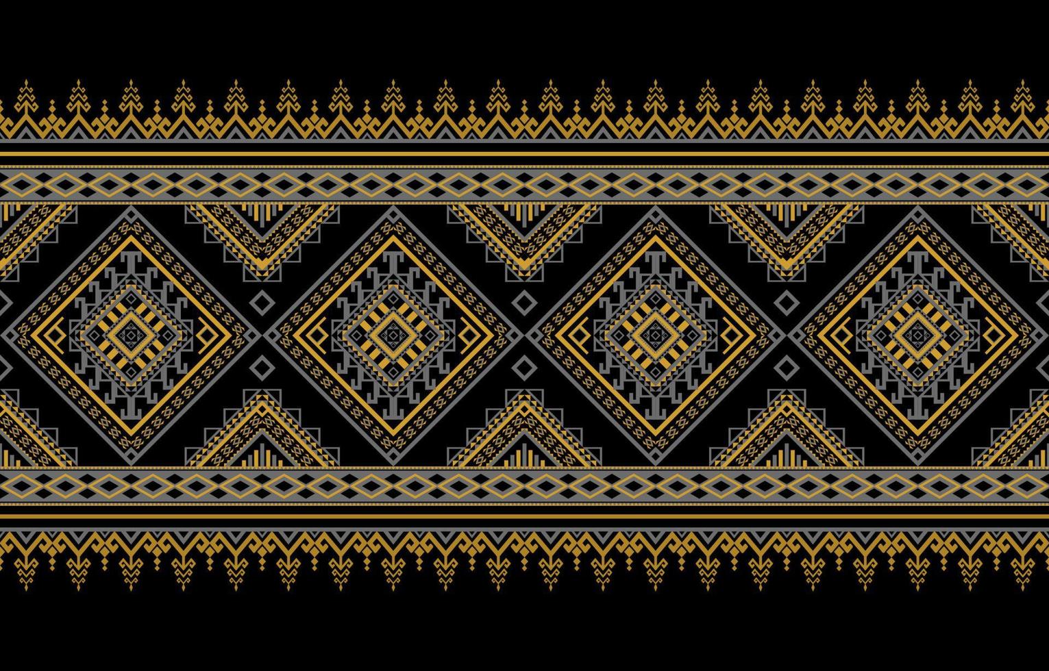 Gemetric ethnic oriental pattern traditional Design for background,carpet,wallpaper,clothing,wrapping,batic,fabric,vector illustraion.embroidery style. vector