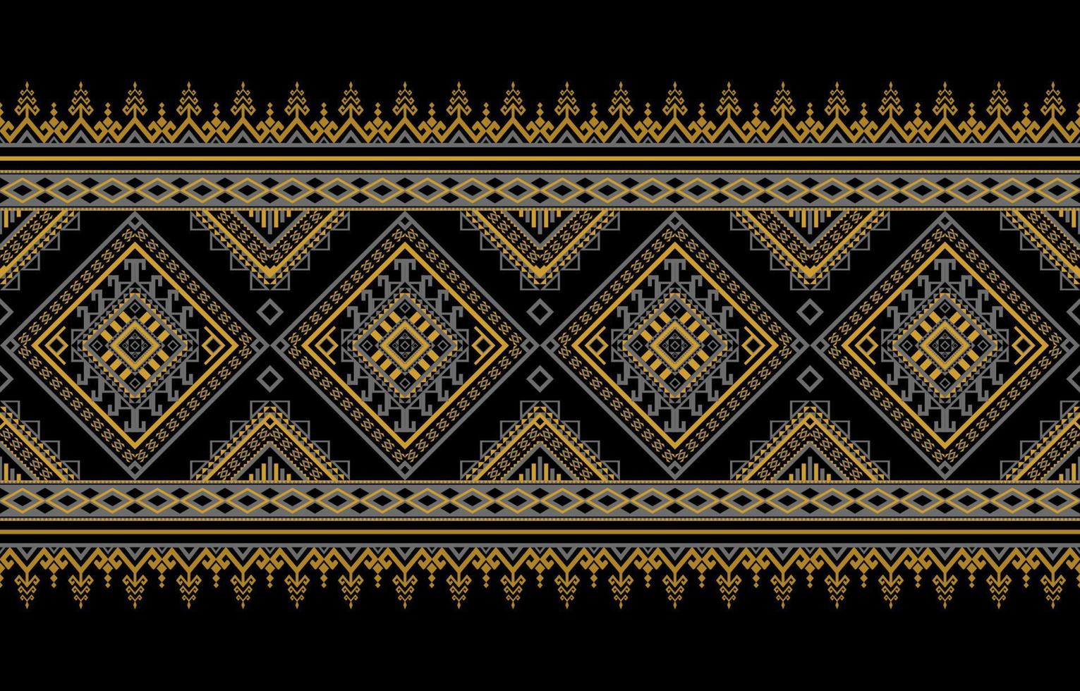 Gemetric ethnic oriental pattern traditional Design for background,carpet,wallpaper,clothing,wrapping,batic,fabric,vector illustraion.embroidery style. vector