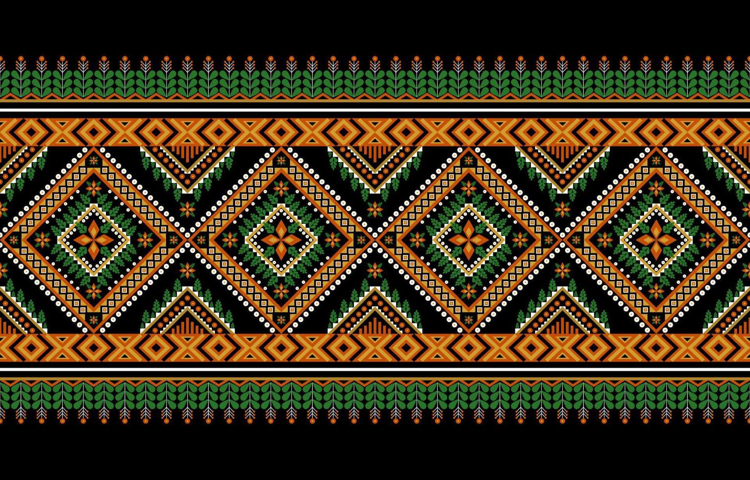 Gemetric ethnic oriental pattern traditional. Flower decoration. Design for background,carpet,wallpaper,clothing,wrapping,batic,fabric,vector illustraion.embroidery style. vector