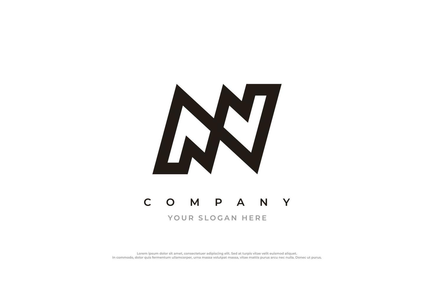 Minimal Initial NS Monogram Logo Vector Template