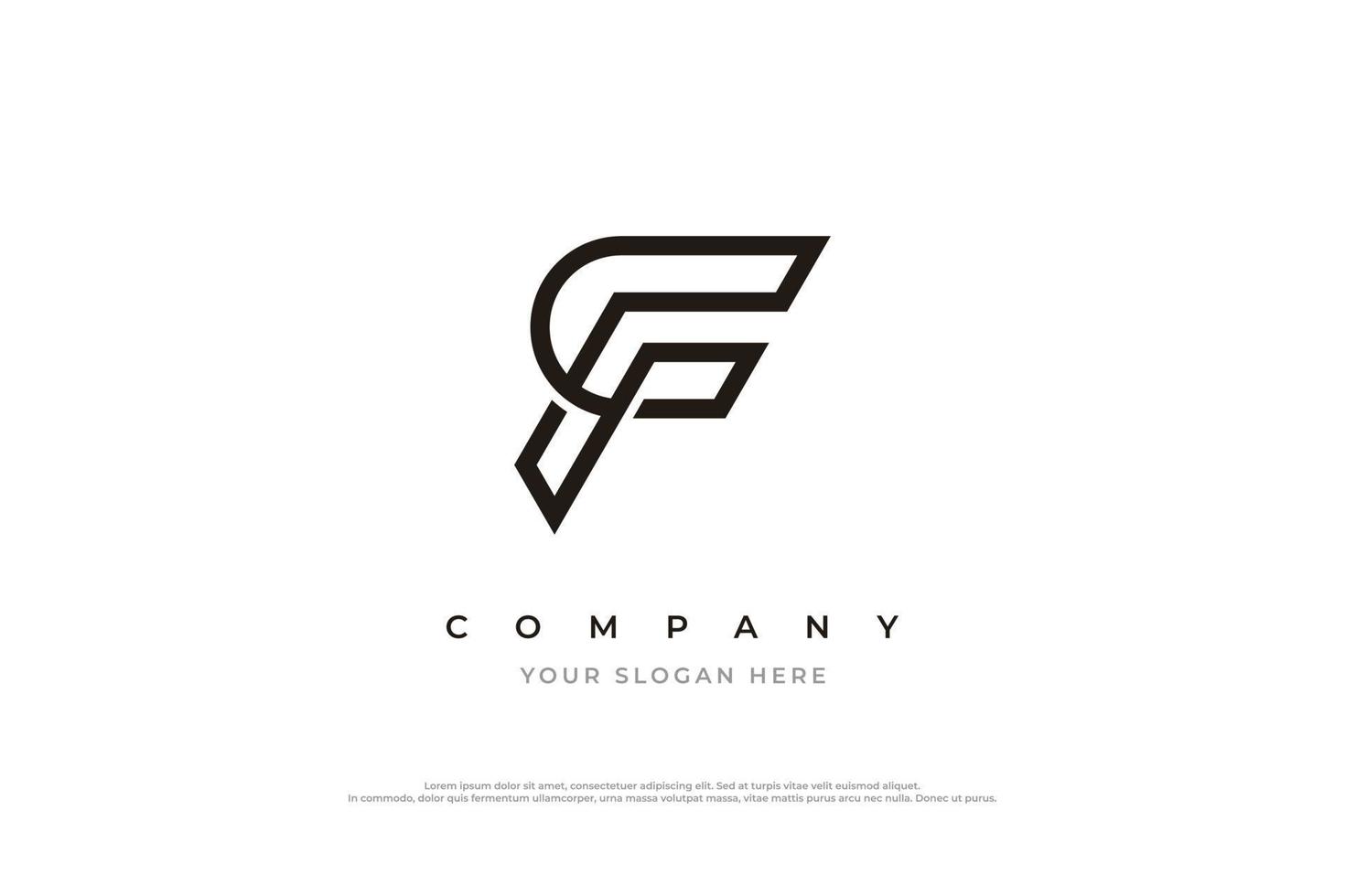 Initial Letter F, FC, CF, FG Logo Design Vector Template