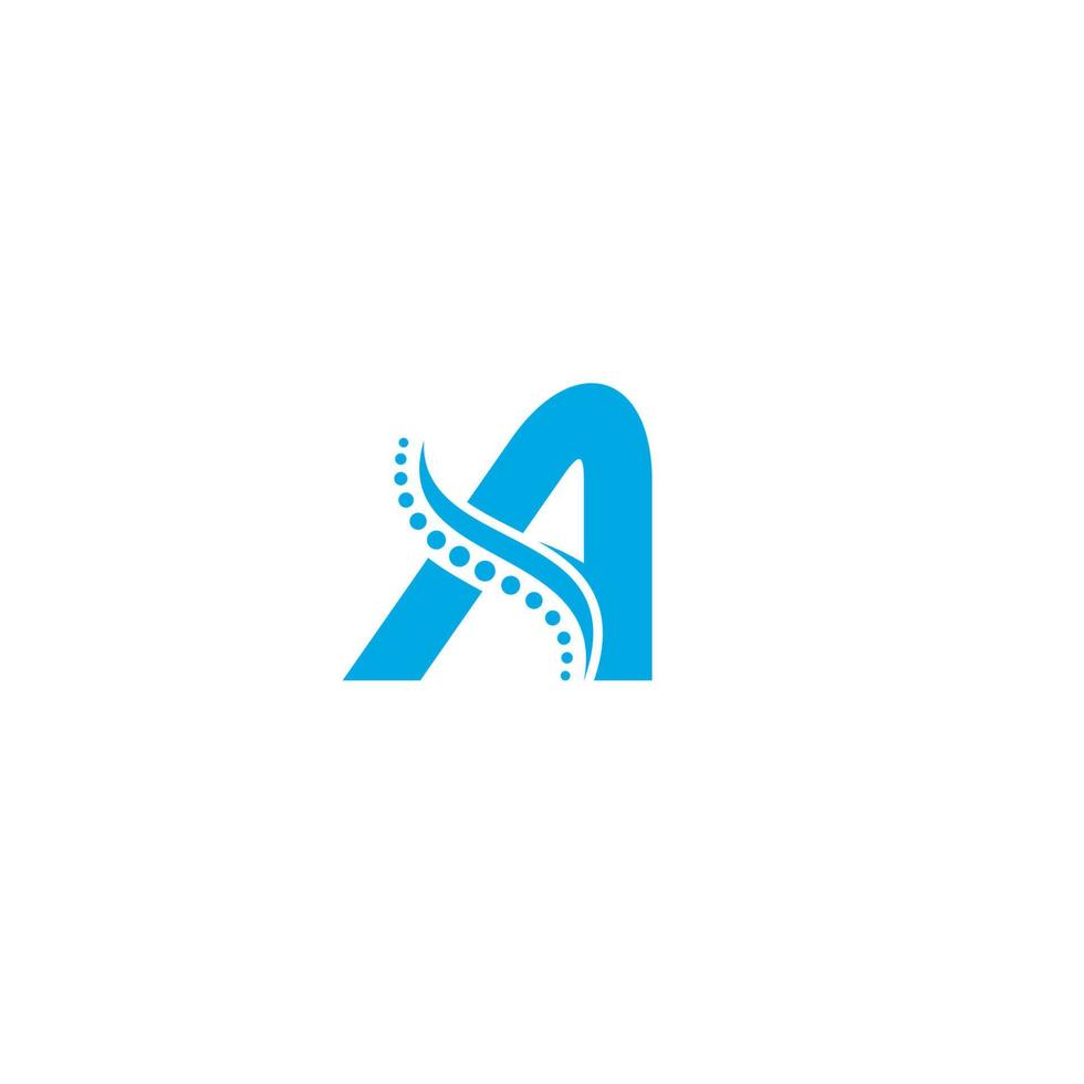 Letter A and Spine logo or icon design vector