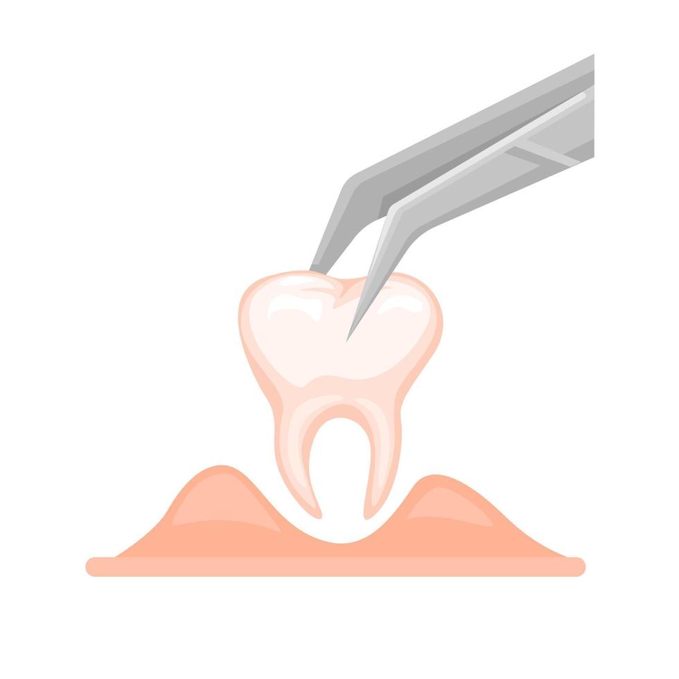 vector de ilustración de cuidado dental de cirujano de extracción de dientes