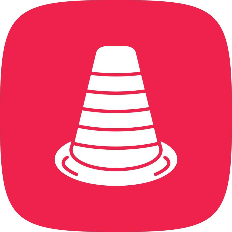 Traffic Cone Glyph Round Corner vector