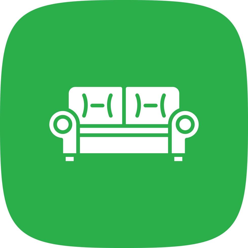 Sofa Glyph Round Corner vector