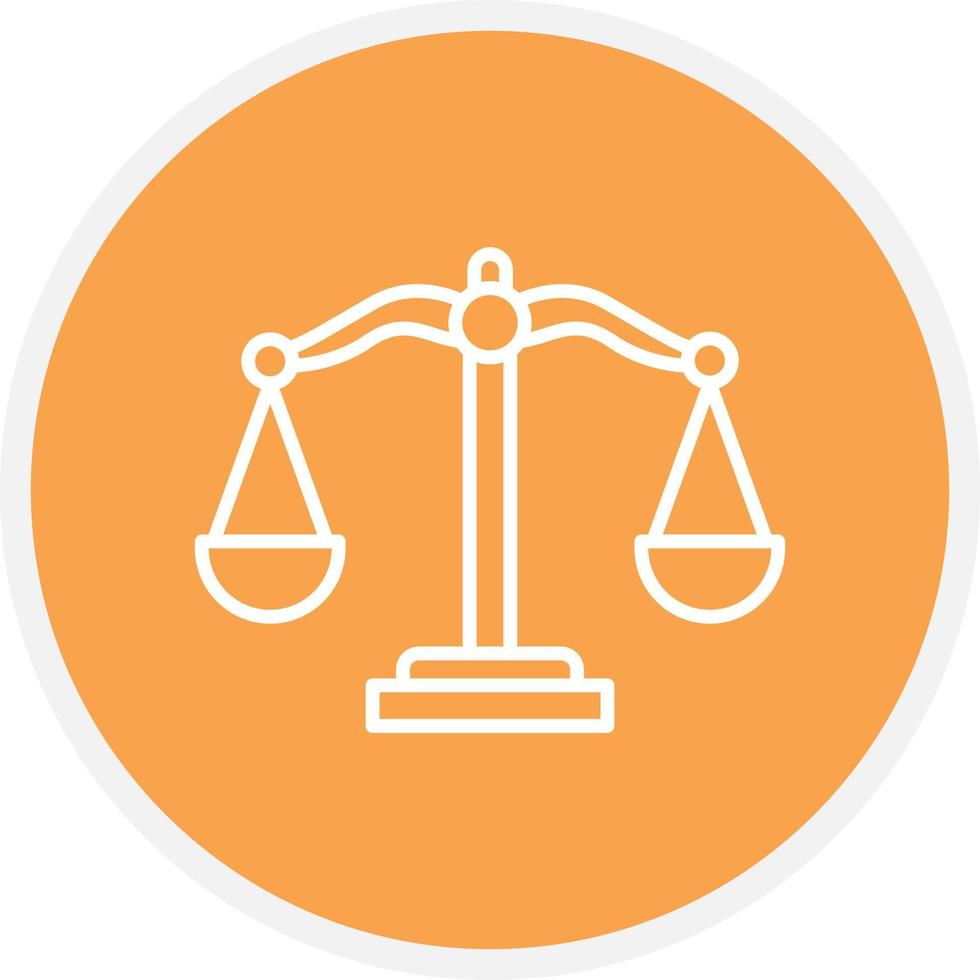 Justice Scale Line Circle vector