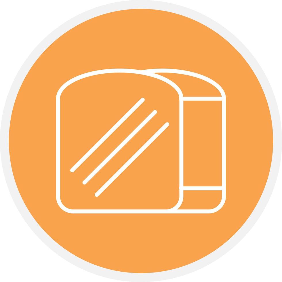 Toast Bread Line Circle vector