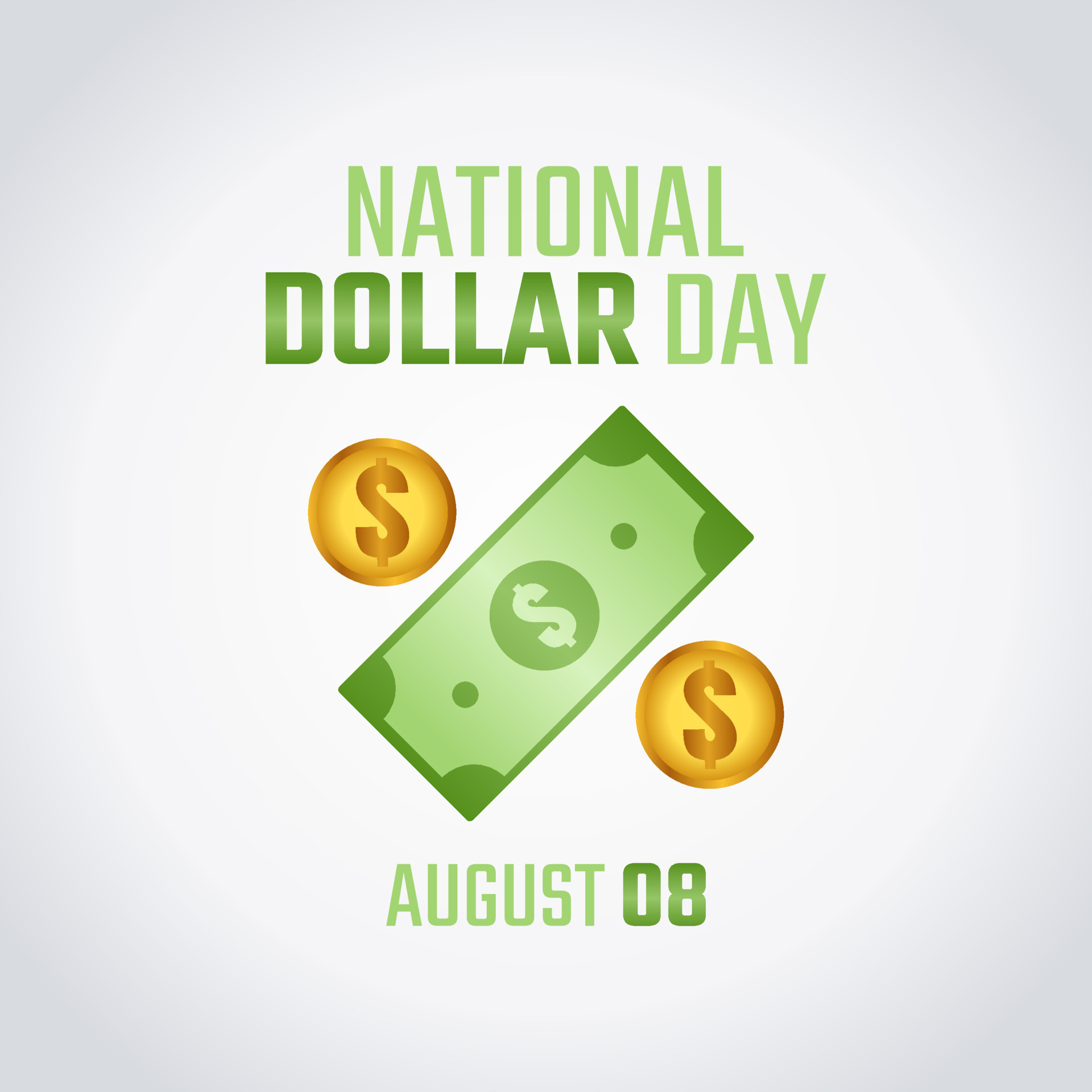 vector graphic of national dollar day good for national dollar day
