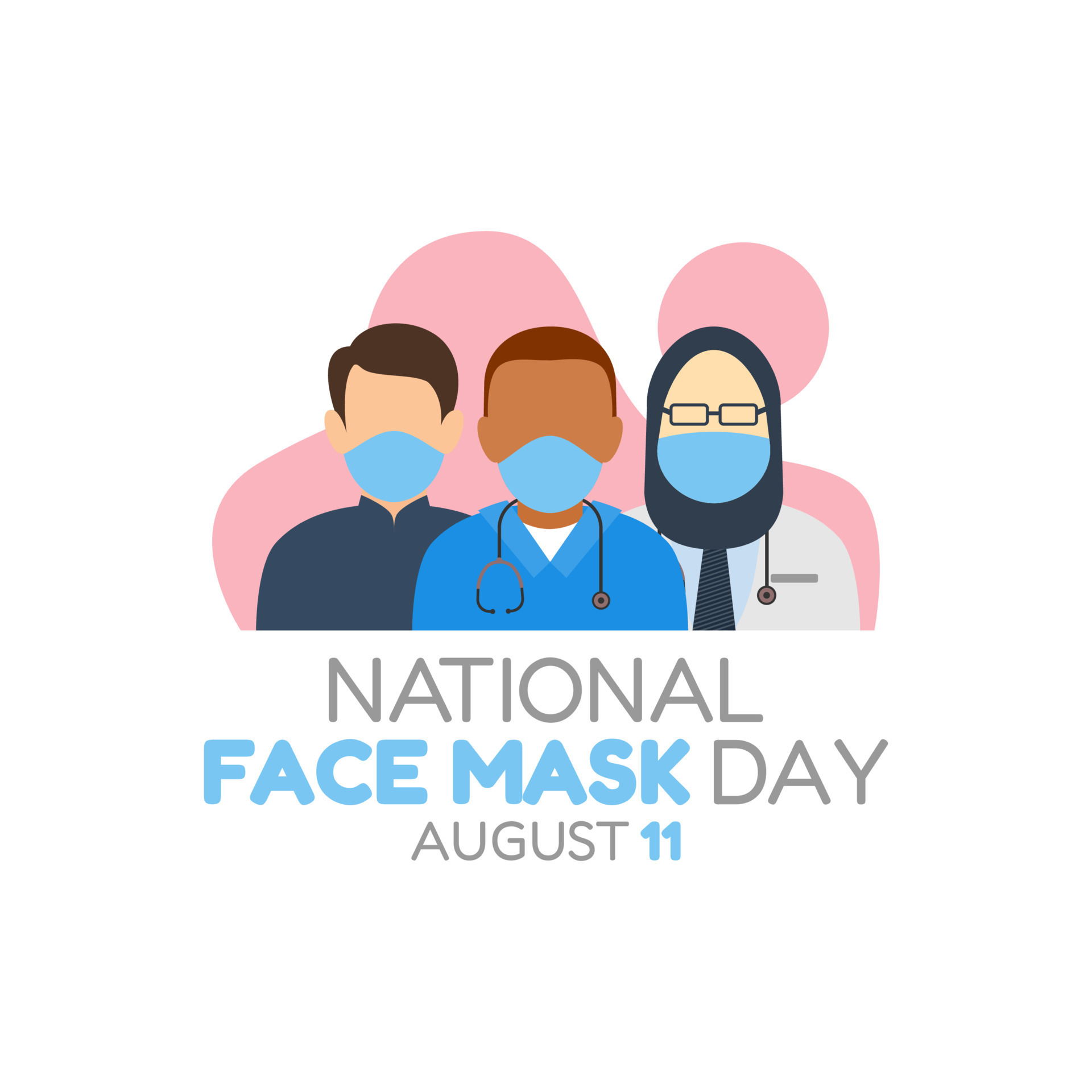 vector graphic of national face mask day good for national face mask