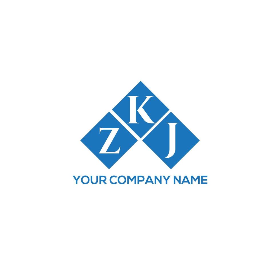 ZKJ letter design.ZKJ letter logo design on WHITE background. ZKJ creative initials letter logo concept. ZKJ letter design.ZKJ letter logo design on WHITE background. Z vector