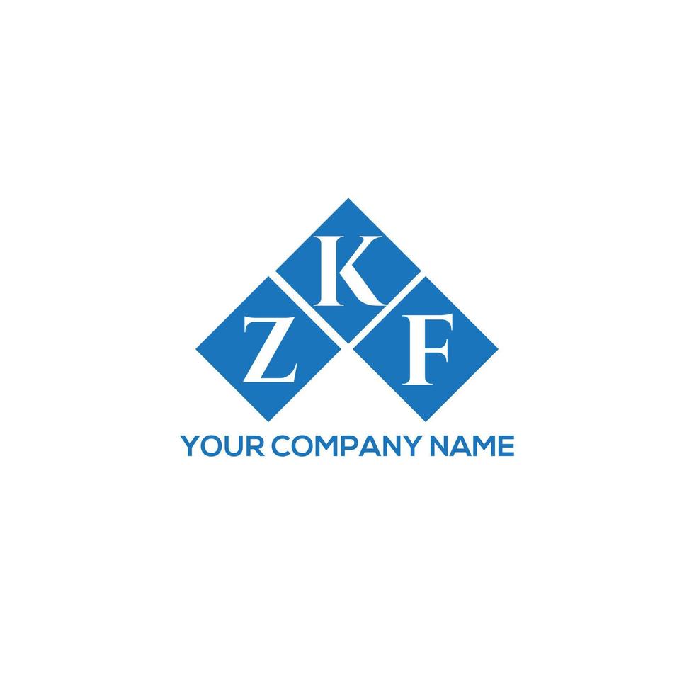 ZKF creative initials letter logo concept. ZKF letter design.ZKF letter logo design on WHITE background. ZKF creative initials letter logo concept. ZKF letter design. vector