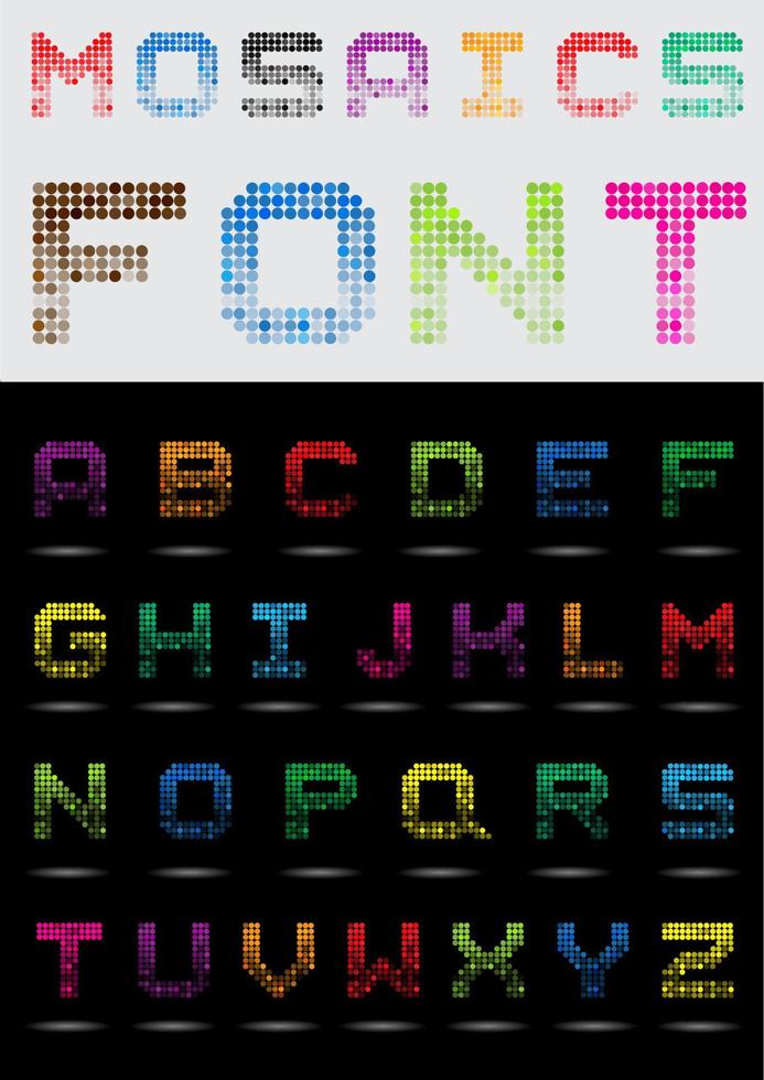 Colorful Alphabet Font Set vector